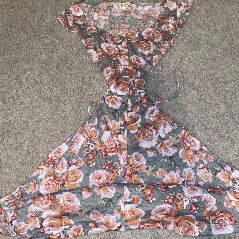 Grey flower dress